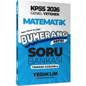 Yediiklim Yayınları 2026 Kpss Genel Yetenek Bumerang Matematik Tamamı Çözümlü Soru Bankası