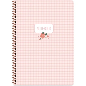 Keskin Color A4 Çizgili Stickerli Spiralli Pötikare Defter | 80 Yaprak