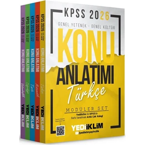 Yediiklim Yayınları 2026 Kpss Genel Yetenek Genel Kültür Konu Anlatımlı Modüler Set 5 Kitap