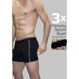 Tatkan - 3'lü - Pamuklu , Sportif Biyeli Erkek Boxershort
