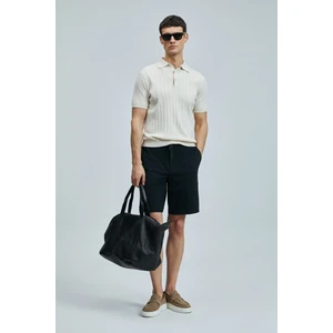 Aler Spor Erkek Chino Şort Slim Fit Siyah