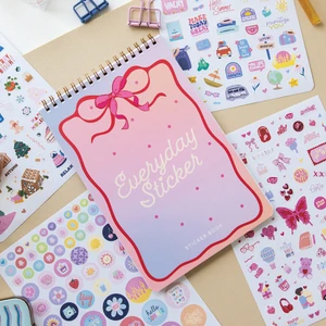 A5 Sticker Book 1183 Adet 18 Yaprak Renkli Etiket Defteri