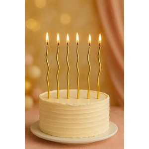 Spiral Pasta Mumu Altın 15 cm 6'lı