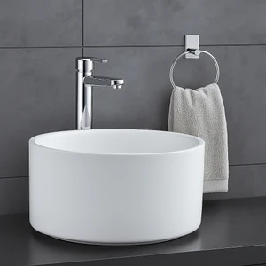 Yapışkanlı Yuvarlak Havlu Askılığı-Krom