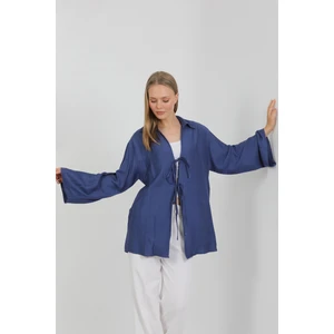 Doğal Viskon Kumaş Cepli Bağcıklı Kadın Kimono 1167 – Hafif, Dökümlü, Akışkan, Yazlık Model