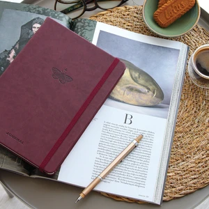 A5 Bullet Journal Noktalı Defter 140 Gr. 80 Yaprak Velvet Berry