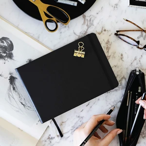 21x15 Sert Kapak 80 Yaprak 140 Gr. Eskiz Defteri - Sketch Book – Siyah