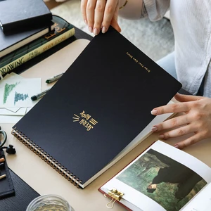 A4 Siyah Kraft Kapak 60 Yaprak 140 Gr. Perforajlı Eskiz Defteri - Sketch Book