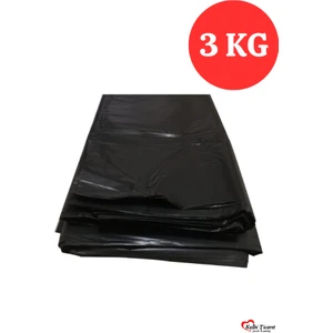 Kalbi Ticaret Ekstra Kalın Poşet Ev Taşıma Poşeti 80x110 cm Siyah Çöp Torbası 3 kg Dökme Dayanıklı Poşet
