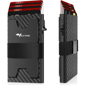 Akıllı Mekanizmalı Karbon Fiber Kasa Rfıd Korumalı Cüzdan Kredi Kartlık 15 Kart Kapasiteli Kartlık Karbon