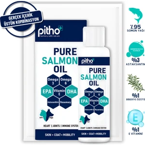 Pure Salmon Oil | %100 Saf Soğuk Sıkım Balık Yağı | Kedi ve Köpekler İçin Omega-3 Kaynağı 250 ML