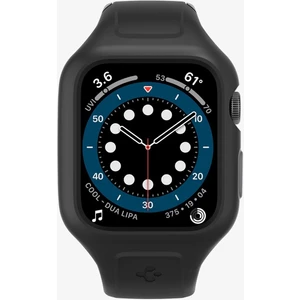 Apple Watch 46mm Seri 11/10 ile Uyumlu Kılıf & Kordon Kayış Liquid Air Pro Matte Black - ACS09317
