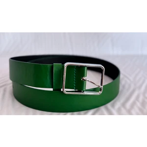 Suni Deri Siyah Kadın Kemer – Kare Metal Tokalı, Şık ve Minimal Tasarım