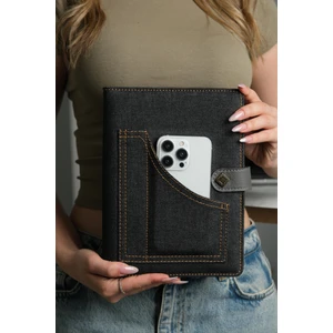 Ajanda - Organizer Özel Kot Deriden 14 x 21 cm