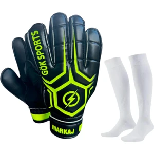 Markaj Çocuk Kemikli Kaleci Eldiveni Futbol Çorabı Bilek Bandajlı Parmak Destekli Kaleci Eldiveni