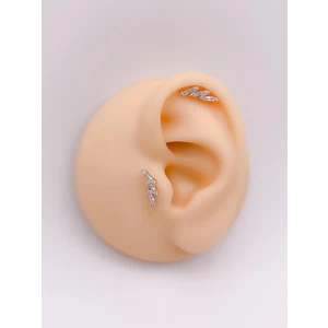 Cerrrahi Çelik Piercing ( Pirsing ) Üç Ince Taşlı Tragus Helix Piercing (1ADET)