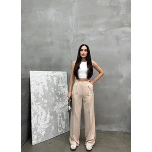 Kadın Palazzo Pantolon Dabıl Kumaş