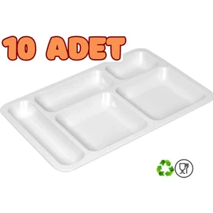 10'lu 5 Gözlü Tabldot Polikarbon Kırılmaz ve Hafif (10 Adet)