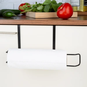 Mat Siyah Geçmeli Kağıt Havluluk  Askılı Kağıt Havluluk