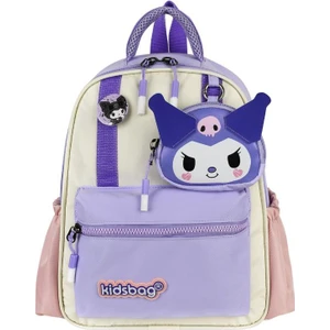 Kız Çocuk Anaokulu Sırt Çantası Kuromi Benzeri Kreş Çantası 33*25 cm Ortopedik Su Itici Kumaş