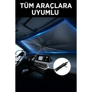 Tüm Araçlar Için Katlanabilir Araba Camı Güneşlik - Ön Cam Için Uv Koruma Şemsiyesi, Isı Yalıtımı