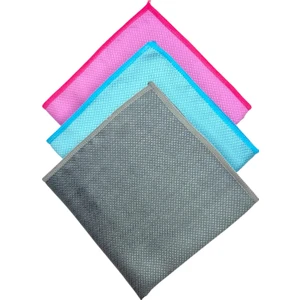 Premium Diamond Mikrofiber Cam ve Temizlik Bezi 3’lü Set – 40X40 cm | Tüy & Iz Yapmaz