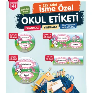 Okul Etiketi Kalem Defter Etiketi Özel Isim Yazılabilen Etiket Seti - Isim Etiketi OE141-T1238-OE141