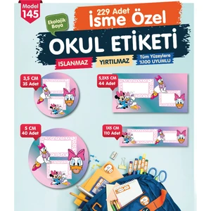 Okul Etiketi Kalem Defter Etiketi Özel Isim Yazılabilen Etiket Seti - Isim Etiketi OE145-T1242-OE145