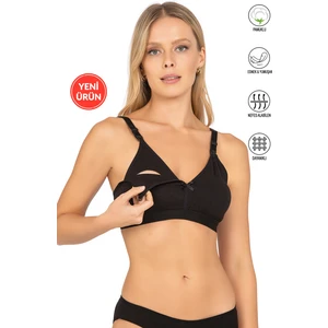 Kompedan 428 Kadın Pamuklu Esnek Rahat Balensiz Telsiz Dolgusuz Boş Kap Lohusa Emzirme Sütyeni