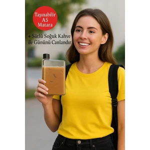 Flexibottle A5 – Soğuk Kahve, Su, Meyve Suyu, Smoothie Taşıma Için Çok Amaçlı Şeffaf Defter Matara