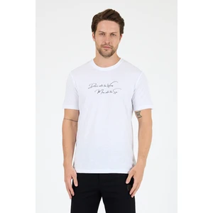 Erkek %100 Pamuk Bisiklet Yaka Kısa Kollu Baskılı T-Shirt  Rahat ve Şık Günlük Erkek Tişört 0011