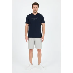 Erkek %100 Pamuk Bisiklet Yaka Kısa Kollu Baskılı T-Shirt  Rahat ve Şık Günlük Erkek Tişört 0011