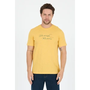 Erkek %100 Pamuk Bisiklet Yaka Kısa Kollu Baskılı T-Shirt  Rahat ve Şık Günlük Erkek Tişört 0011