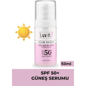 Luv it! Glow Shield SPF 50+ Leke Karşıtı Güneş Serumu Tüm Cilt Tipleri İçin 50 ml