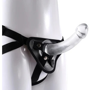 Strapon Düz Yüzeyli Şeffaf Jel Dildo S Size 14CM
