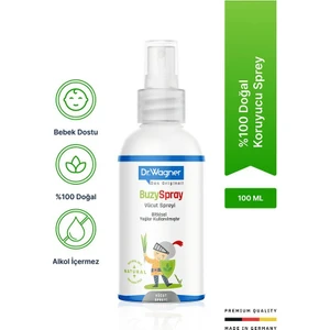 Dr. Wagner Buzyspray, %100 Doğal Yağlar Içeren Kene ve Sinek Koruyucu Vücut Spreyi - 100ML