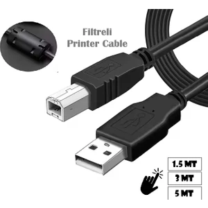 Filtreli / Printer Cable / Yazıcı Kablosu / 1.5 Metre / USB 2.0
