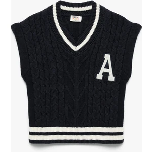 Pamuklu Kolsuz V Yaka Triko Süveter