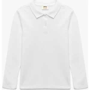 Uzun Kollu Pamuklu Basic Polo Yaka Tişört
