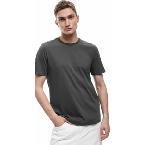 Pamuklu Kısa Kollu Bisiklet Yaka Erkek Basic Tişört