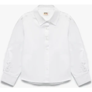 Pamuklu Düğmeli Uzun Kollu Basic Gömlek