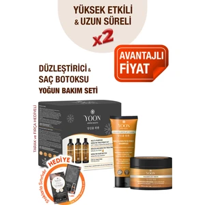 3'lü Uzun Süren Düzleştirici & Saç Botoxu Kiti Tuzsuz Şampuan 250ML Saç Maskesi 250ML Saç Bakım Seti