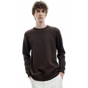 Pamuklu Uzun Kollu Bisiklet Yaka Erkek Basic Sweatshirt