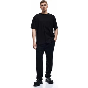 Kısa Kollu Bisiklet Yaka Pamuklu Basic Oversize Tişört