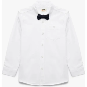 Pamuklu Uzun Kollu Papyon Detaylı Basic Gömlek