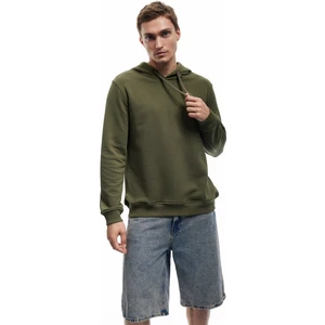 Şardonlu Uzun Kollu Basic Kapşonlu Sweatshirt