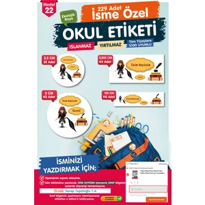Tuğset Etiket Okul Etiketi Hermione Kalem Defter Etiketi Özel Isim Yazılabilen Etiket Seti - Isim ETIKETI-T554-OE22
