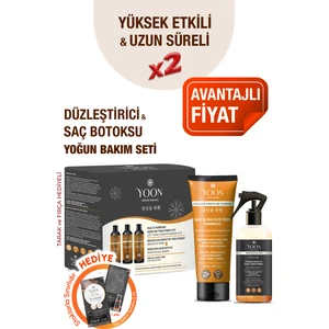 3'lü Uzun Süren Düzleştirici & Saç Botoxu Kiti, Tuzsuz Şampuan 250ML Saç Spreyi 250ML Saç Bakım Seti