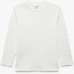 Bisiklet Yaka Pamuklu Basic Uzun Kollu Tişört