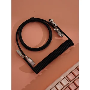 Mekanik Klavyeler Ile Uyumlu Coiled Cable- Örgülü Sarmal Type-C Klavye Kablosu